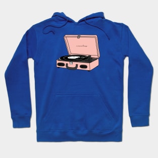 Vintage Pink Record Player Hoodie